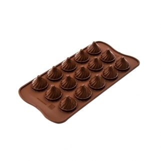 Силиконовая форма для конфет - "Шоколадное Пламя" (SCG47.) (Упаковка 1 шт.) фото 8769