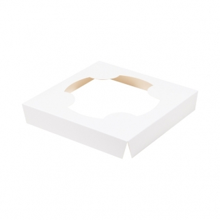Ложемент для коробки под кулич - "Белый, 15,5х15,5х0,25 см." (Упаковка 1 шт.) фото 13315