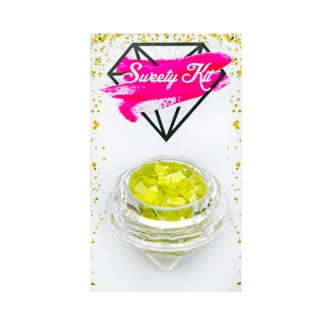 Пищевые блестки Sweety Kit - "Лимон, 3-5 мм." (Упаковка 5 гр.) фото 12928