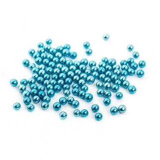 Посыпка Шарики металлик - "Голубые", 4 мм. (AI28230-TM) (Упаковка 100 г.) фото 5182