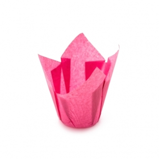 Тарталетка Тюльпан - "Розовый", выс. 80 мм. ø 50 мм. (РТК1-Р) (Упаковка 180 шт.) фото 5402