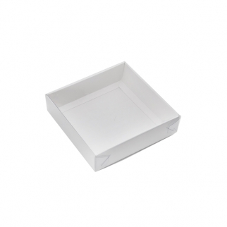 Упаковка для пряников с прозрачной крышкой АЙСТ - "Белая, 12х12х3 см." (Упаковка 1 шт.) фото 3975
