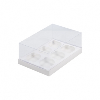 Упаковка для капкейков с прозрачной крышкой - "Белая, 6 ячеек" ПРЕМИУМ (S) (Упаковка 1 шт.) фото 5543