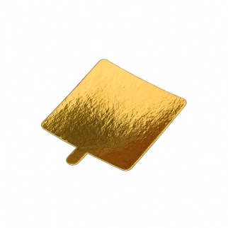 Подложка - "Золото, с ручкой" 80х80 мм. (30101-М) (Упаковка 50 шт.) фото 4779