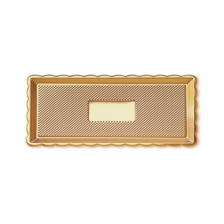 Поднос пластиковый - "Медоро, золото" 15х35 см. (36141.) (Упаковка 1 шт.) фото 5619