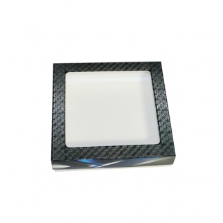 Упаковка для конфет с окном МК - "Темно-серая, узор, 9 ячеек, 17х17х3,5 см." (1573) (Упаковка 1 шт.) фото 3088