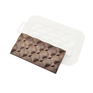Молд пластиковый для шоколада - "Плитка Сердечки" (Упаковка 1 шт.) фото 8448