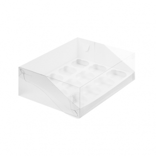 Упаковка для капкейков с прозрачной крышкой  - "Серебро, 12 ячеек", 31х23,5х10 см. (Упаковка 1 шт.) фото 10201