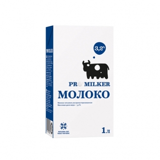 Молоко питьевое ультрапастеризованное PROMILKER - "3,2%" (Упаковка 1 л.) фото 8434