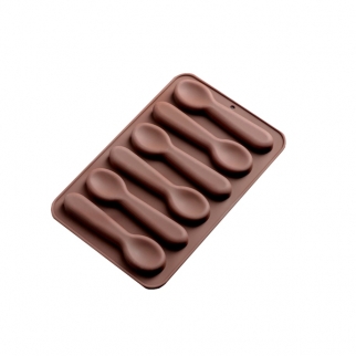 Силиконовая форма для шоколада - "Ложечки, 6 ячеек, МИКС" (1007478) (S) (Упаковка 1 шт.) фото 8412