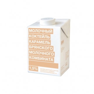 Молочный коктейль ультрапастеризованный БМК - "Карамель, 1,5%, ТВА edge" (Упаковка 500 г.) фото 8419
