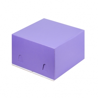 Упаковка для торта - "Фиолетовая, гофра, 30х30х19 см." (017700-РК) (Упаковка 1 шт.) фото 7137