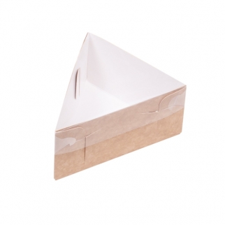 Коробка для кусочка торта 140х120х70 мм, треугольная