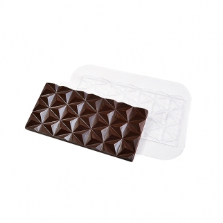 Молд пластиковый для шоколада - "Плитка Пирамидки" (Упаковка 1 шт.) фото 6371