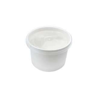 Упаковка для супов, мороженого с пластик. крышкой  - "Белая, 230 мл." (SOUP8WE) (Упаковка 1 шт.) фото 8179