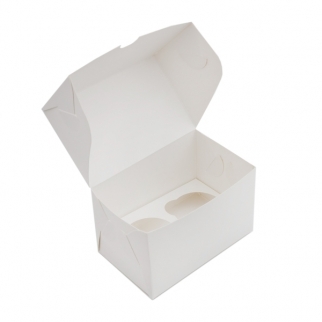 Упаковка для капкейков PASTICCIERE - "Белая, 2 ячейки" (CUP2-GDC) (Упаковка 1 шт.) фото 4558