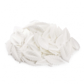 Цветы вафельные MODECOR - "Лист розы, Белый" (13930*) (Упаковка 1000 шт.) фото 7178