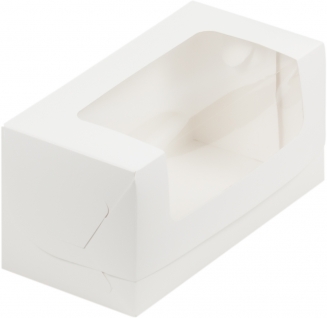Упаковка для кекса с окном - "Белая, 20х10х10 см." (073000-РК) (Упаковка 1 шт.) фото 5677