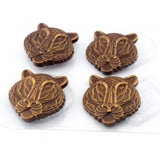 Молд пластиковый для шоколада - "Маска Мудрость Тигра" (Упаковка 1 шт.) фото 11201
