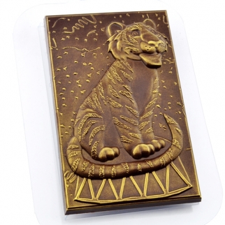 Молд пластиковый для шоколада - "Плитка Тигр Цирковой" (Упаковка 1 шт.) фото 11208