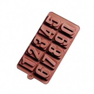 Силиконовая форма для шоколада - "Цифры, 10 ячеек" (4293912) (S) (Упаковка 1 шт.) фото 9933