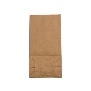 Бумажный пакет - "Крафт, Без ручек, 12x8х25 см., 70 г/м2." (Упаковка 10 шт.) фото 11734