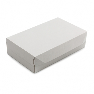 Упаковка для пирожных ECO - "Белая, 1900 мл." (ECOCAKE1900WHITE-GDC) (Упаковка 1 шт.) фото 5414
