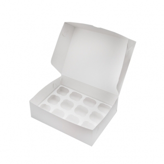 Упаковка для капкейков PASTICCIERE - "Белая,12 ячеек" (CUP12-GDC) (S) (Упаковка 1 шт.) фото 3009