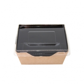 Салатник с прозрачной крышкой ECO - "Black Edition, 900 мл." (ECOOpSalad900BE-GDC) (Упаковка 1 шт.) фото 10435