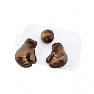 Молд пластиковый для шоколада - "Боксерские перчатки" (Упаковка 1 шт.) фото 8432