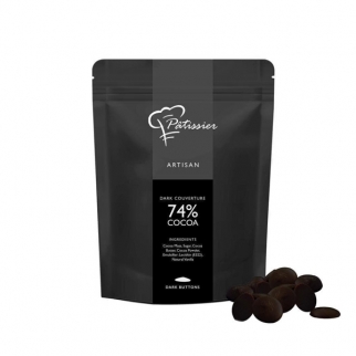 Шоколад PATISSIER - "Темный Кувертюр, Диски 74%" (74DCV) (Упаковка 2,5 кг.) фото 10897