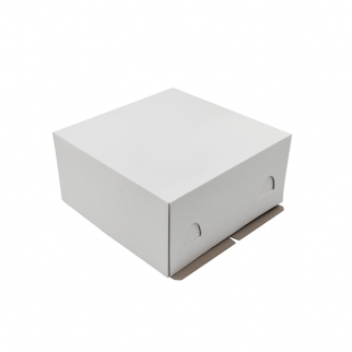 Упаковка для торта PASTICCIERE - "Белая, Хром Эрзац 28x28x14 cм." (EB140(ХЭ)) (Упаковка 1 шт.) фото 13307