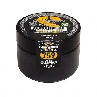 Краситель сухой жирорастворимый GUZMAN - "Супер Черный" (759) (Упаковка 10 г.) фото 13510