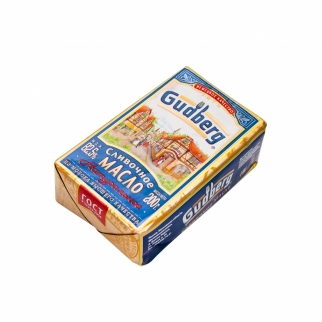 Масло сливочное GUDBERG - "Традиционное, 82,5%" (Упаковка 200 г.)  фото 7283