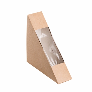 Упаковка для сэндвичей ECO - "Крафт", 13х13х5 см. (OSQSANDWICH) (Упаковка 1 шт.) фото 13306