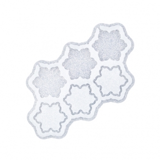Форма силиконовая для леденцов погремушек - "Снежинка, 5,5 см." (Упаковка 1 шт.) фото 9219