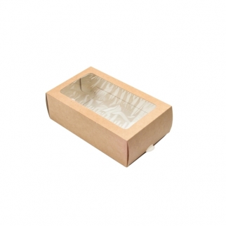 Упаковка для макарон с окном ECO - "Крафт, 12 изделий" (ECOMB12-GDC) (Упаковка 1 шт.) фото 4531
