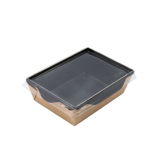 Салатник с прозрачной крышкой ECO - "Black Edition, 400 мл." (ECOOpSalad400BE) (Упаковка 1 шт.) фото 7939