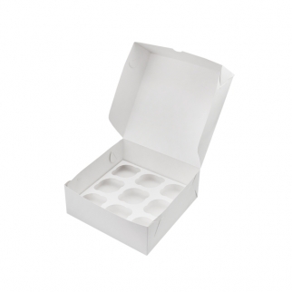 Упаковка для капкейков PASTICCIERE - "Белая, 9 ячеек" (CUP9-GDC) (S) (Упаковка 1 шт.) фото 3008