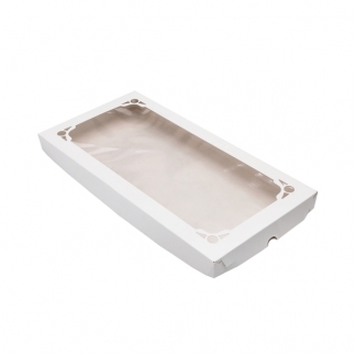 Упаковка для пряников с окном VM - "Белая, 40х20х3 см." (У00355) (Упаковка 1 шт.) фото 3071