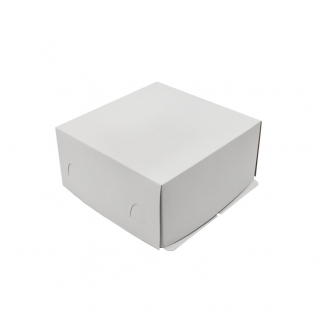 Упаковка для торта PASTICCIERE - "Белая, Хром Эрзац, 28x28x14 cм." (XW140(100)) (Упаковка 1 шт.) фото 5281