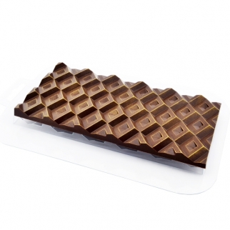 Молд пластиковый для шоколада - "Плитка Кубики Ультра" (Упаковка 1 шт.) фото 11206