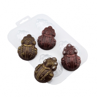 Молд пластиковый для шоколада - "Мини Снегурочка" (Упаковка 1 шт.) фото 9368