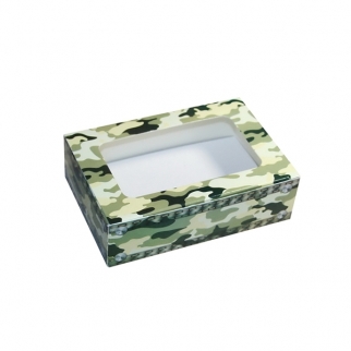 Упаковка для зефира с окном МК - "Хаки, 14х9,5х4 см." (0810) (Упаковка 1 шт.) фото 3002