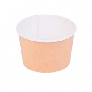 Упаковка для супов, мороженого с пластиковой крышкой OSQ - "Крафт", 300 мл. (Упаковка 1 шт.) фото 13277