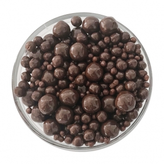 Воздушный рис в молочной шоколадной глазури PATISSENCE - "МИКС, 2-11 мм." (Упаковка 250 г.)  фото 11197