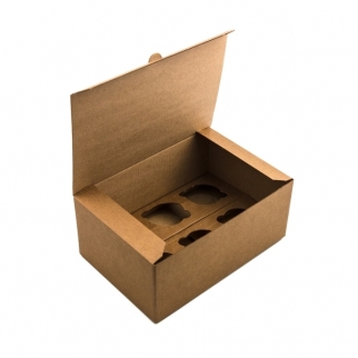 Упаковка для капкейков - "Крафт, МГК, 6 ячеек" (ПКМ6-0-100-DJ) (Упаковка 1 шт.) фото 3004
